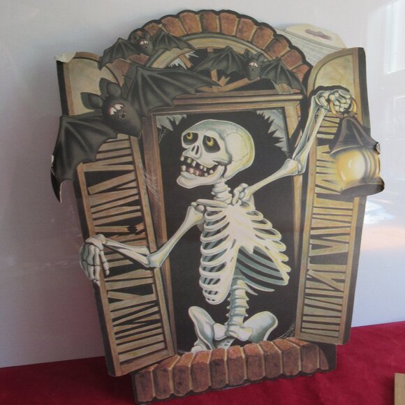 😱 4 Halloween Posters, Vintage, Witches, Skeleton, Ghost, Pumpkin, Caldron 👻 - Picture 2 of 13